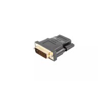 Pāreja LANBERG HDMI (vīrietis) uz DVI-D (sievietes) — 1080p, zelta pārklājuma kontakti, melns