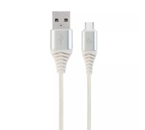 Gembird CC-USB2B-AMCM-1M-BW2 USB kabelis USB 2.0 1,8 m USB A USB C Sudrabs, Balts