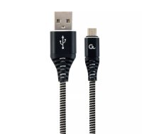 Gembird CC-USB2B-AMMBM-1M-BW USB kabelis USB 2.0 Micro-USB B USB A Melns, Balts