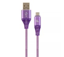 Gembird CC-USB2B-AMMBM-1M-PW USB kabelis USB 2.0 Micro-USB B USB A Violets, Balts
