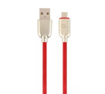 Cablexpert CC-USB2R-AMMBM-1M-R USB kabelis USB 2.0 USB A Micro-USB B Sarkans