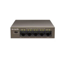 Tenda TEF1105P tīkla pārslēgs Vadīts Fast Ethernet (10/100) Power over Ethernet (PoE) Brūns