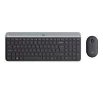 Logitech MK470 tastatūra Pele iekļauta Universāls RF Bezvadu QWERTZ Vācu Grafīts