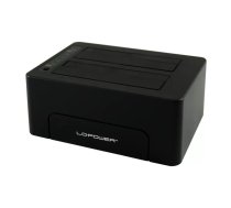 LC-Power LC-DOCK-C HDD/SSD dokstacija USB 3.2 Gen 2 (3.1 Gen 2) Type-C Melns