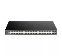 D-Link DGS-1250-52X tīkla pārslēgs Vadīts L3 Gigabit Ethernet (10/100/1000) Melns