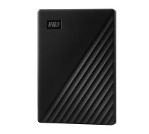 WD 4TB My Passport, pārnēsājams ārējais cietais disks, melns, rezerves programmatūra ar aizsardzību pret izspiedējvīrusu un paroles aizsardzība, saderīgs ar USB 3.1/USB 3.0