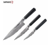 Samura DAMASCUS Universālo Nažu kompl. 3gab. Paring / Utility / Chef's no AUS 10 Damaskas tērauda 61 HRC (67 slāņu)