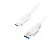 LogiLink CU0173 USB kabelis 0,5 m USB 3.2 Gen 1 (3.1 Gen 1) USB A USB C Balts