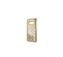 Guess Samsung Galaxy S10e Glitter 4G Peony Hard Case zelta krāsā