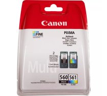 Canon PG-560/Cl-561 tintes kārtridžs 2 pcs Oriģināls Standarta produktivitāte Melns, Tirkīzzils, Fuksīns, Dzeltens
