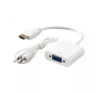 SBOX AD.HDMI-VGA+A video kabeļu aksesuārs HDMI Type A (Standard) VGA (D-Sub) + 3.5mm Balts