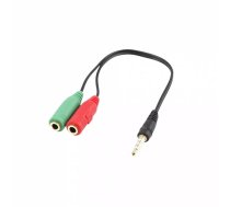 Audio kabelis White Shark WS-354P-2X35 0.2m 3.5mm 2x3.5mm Melns