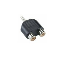 Audio adapteris SBOX 3,5 mm male uz 2×3,5 mm female AD.3.5-2X3.5 priekš viena TRS izvades sadalīšanas