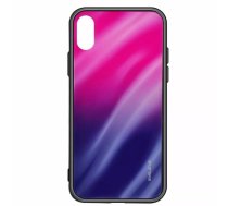 Maciņš aizmugurējais Evelatus Huawei P Smart 2019 Water Ripple Gradient Color Anti-Explosion Tempered Glass Case Gradient Pink-Purple