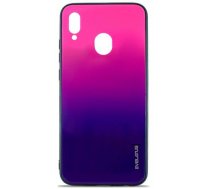 Aizmugurējais vāciņš Evelatus Samsung A40 Water Ripple Gradient Color Anti-Explosion Tempered Glass Case Gradient Pink-Purple