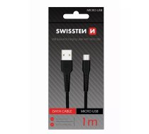 Swissten Basic Fast Charge 3A Micro USB Datu un Uzlādes Kabelis 1m Melns