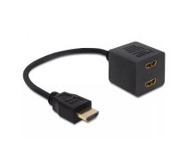 DeLOCK 65226 HDMI kabelis HDMI Type A (Standard) 2 x HDMI Melns