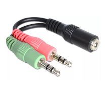 Audio kabelis DeLOCK 65459 0.012m 3.5mm 2 x 3.5mm Melns