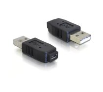 DeLOCK Adapter USB micro-A+B female to USB2.0-A male USB 2.0 A Melns