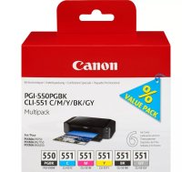 Canon 6496B005 tintes kārtridžs 6 pcs Oriģināls Foto melns, Foto ciāna, Foto pelēks, Foto fuksīna, Melns, Foto dzeltens