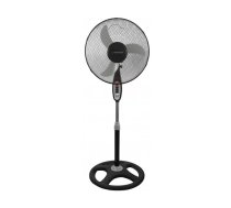 Grīdas ventilators ESPERANZA EHF002KE — lāpstiņas 40 cm, 3 ātrumi, 50 W, augstums 1300 mm, slīpuma un augstuma regulēšana, melns