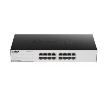 D-Link GO-SW-16G Nepārvaldīts L2 Gigabit Ethernet (10/100/1000) 1U Melns