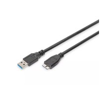 Digitus AK-300116-010-S USB kabelis USB 3.2 Gen 1 (3.1 Gen 1) 1 m USB A Micro-USB B Melns