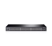 TP-Link T2600G-52TS (TL-SG3452) Vadīts L2+ Gigabit Ethernet (10/100/1000) 1U Melns