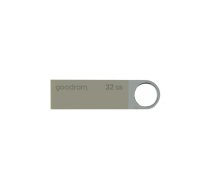 USB zibatmiņa GOODRAM UUN2 32 GB, USB Type-A 2.0, pagriežams metāla korpuss, sudraba