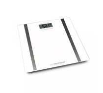 Elektroniskās personālās svari ESPERANZA Samba EBS018W — balti, stikla virsma, 180 kg kapacitāte, precizitāte 100 g, sensorvadība