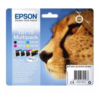 Epson T0715 tintes kārtridžs 1 pcs Oriģināls Standarta produktivitāte Melns, Tirkīzzils, Fuksīns, Dzeltens