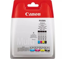 Canon CLI-571 Multipack tintes kārtridžs 4 pcs Oriģināls Melns, Tirkīzzils, Fuksīns, Dzeltens