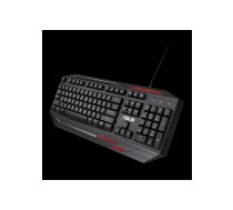 ASUS Sagaris GK100 tastatūra USB Vācu Melns, Sarkans