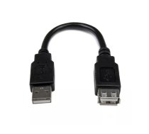 StarTech.com USBEXTAA6IN USB kabelis USB 2.0 0,152 m USB A Melns