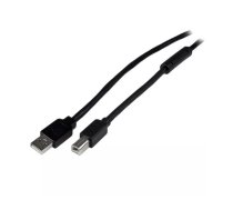 StarTech.com USB2HAB65AC USB kabelis USB 2.0 20 m USB A USB B Melns