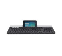 Logitech K780 Multi-Device Wireless Keyboard tastatūra Universāls RF bezvadu sakari + Bluetooth QWERTZ Vācu Pelēks, Balts