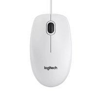 Pele Logitech B100 Pārnēsājamā Optiskā Pele Balta