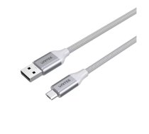 UNITEK Y-C4026ASL USB kabelis USB 2.0 1 m USB A Micro-USB A Sudrabs