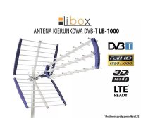 TV antena LIBOX LB-1000 iekšējai/āra lietošanai, virziena DVB-T/T2, pastiprinājums 16,5 dBi, 600×1050×800 mm, alumīnijs