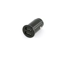 Platinet PLCR22B Mini Universāls DUAL USB 3.4A Fast Auto Lādētājs + Micro USB 1m vads Melns