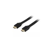 Deltaco HDMI-1050F HDMI kabelis 5 m HDMI Type A (Standard) Melns
