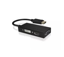 ICY BOX IB-AC1031 DisplayPort DVI-D + VGA (D-Sub) + HDMI Melns