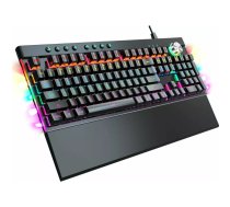 Mehāniskā spēļu tastatūra Varr VMKB98 RGB LED, pilna izmēra 104 taustiņi, vadu