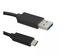 Qoltec 50420 USB kabelis USB 3.2 Gen 1 (3.1 Gen 1) 0,25 m USB C USB A Melns