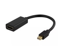 Deltaco DP-HDMI45 video kabeļu aksesuārs 0,2 m Mini DisplayPort HDMI Type A (Standard) Melns