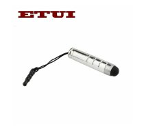 Etui Universāls kapacitīvo ekrānu Stylus (Mobilajiem telefoniem un Planšetdatoriem) ar 3.5mm Audio ligzdas stiprinājumu Sudrabains