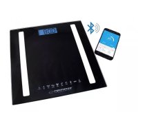 Elektroniskās personīgās svari ESPERANZA EBS016K — taisnstūra rūdīts stikls, maks. 180 kg, Bluetooth 4.0, LCD