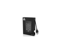 Apricorn Aegis Padlock Fortress 500GB ārējais cietais disks 5400 RPM USB Type-A 3.2 Gen 1 (3.1 Gen 1) Melns