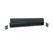 APC RACK PDU BASIC 1 U 16A 230V energosadales vienība, PDU 12 Maiņstrāvas izvade (-s) 0U/1U Melns