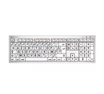 Logickeyboard ALBA tastatūra Universāls USB AZERTY Franču Sudrabs